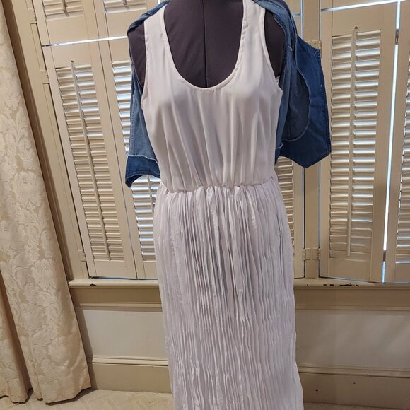 Western Style Long Dress with Blue Denim Vest & White  Skirt by  d. Frank Size 6 - Picture 6 of 6